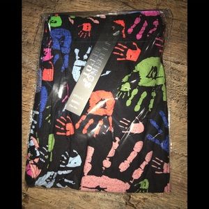 Hand print leggings!